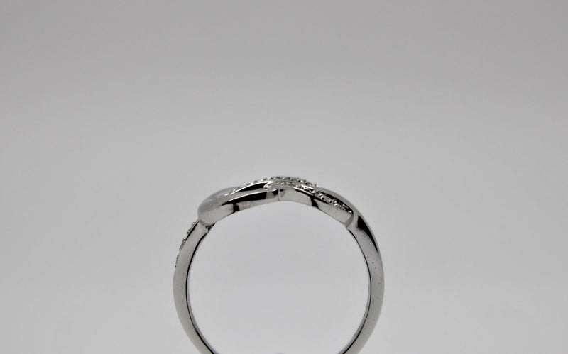 White Gold Infinity Engagement Ring (Diamonds)