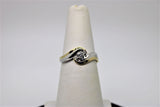 Engagement ring and bangle set in 2-tone gold (diamonds)