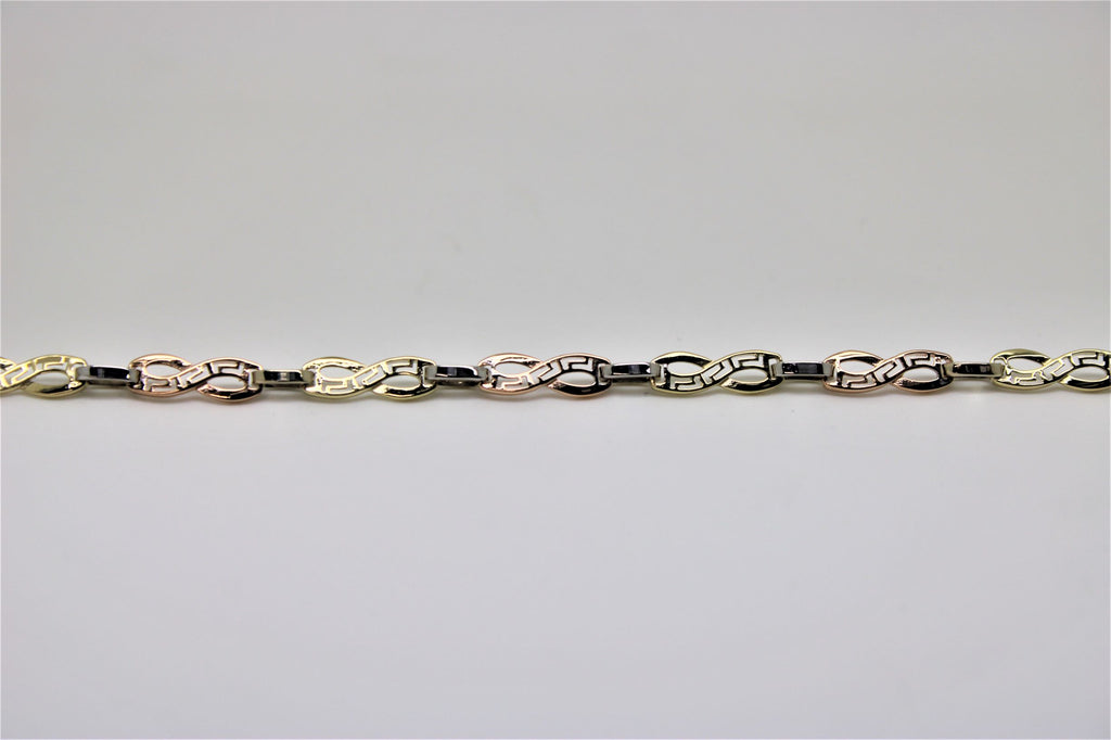 Versace 3-tone infinity gold bracelet