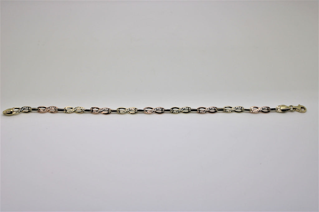 Versace 3-tone infinity gold bracelet