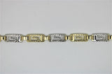 Versace 2-tone gold diamond cut bracelet