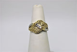2 tone versace gold ring