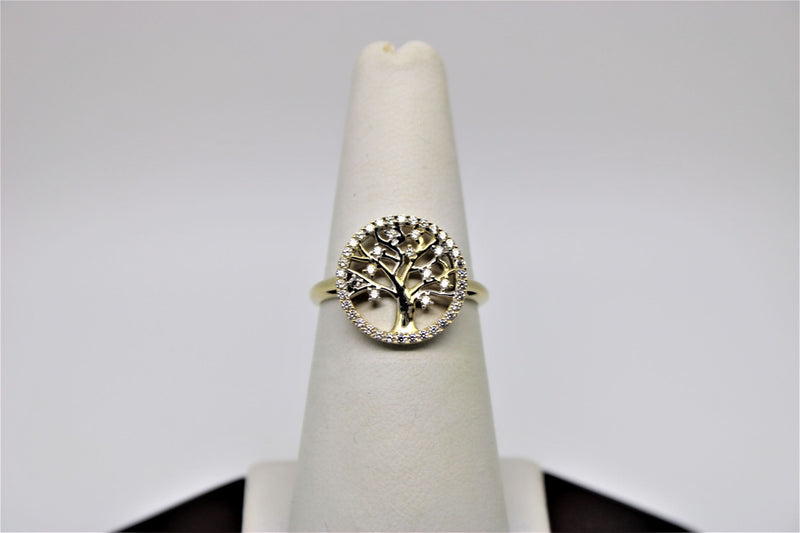 Tree of life gold ring