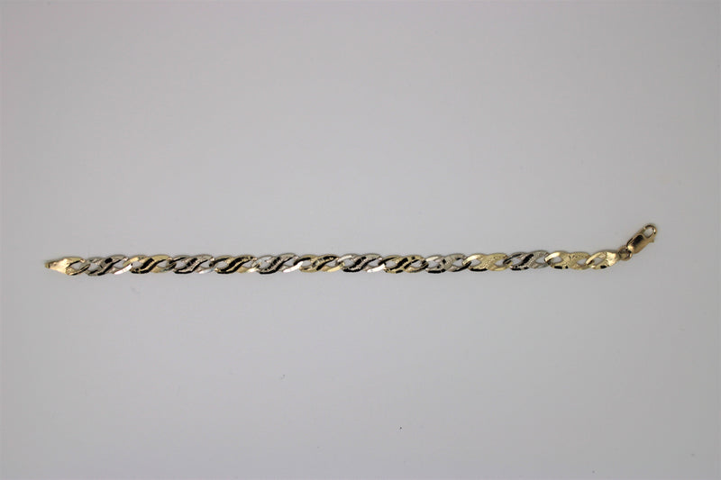 2-tone infinity gold bracelet