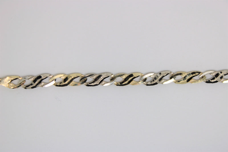 2-tone infinity gold bracelet