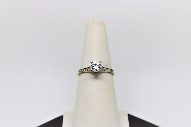 Gold ring with a stone in the center