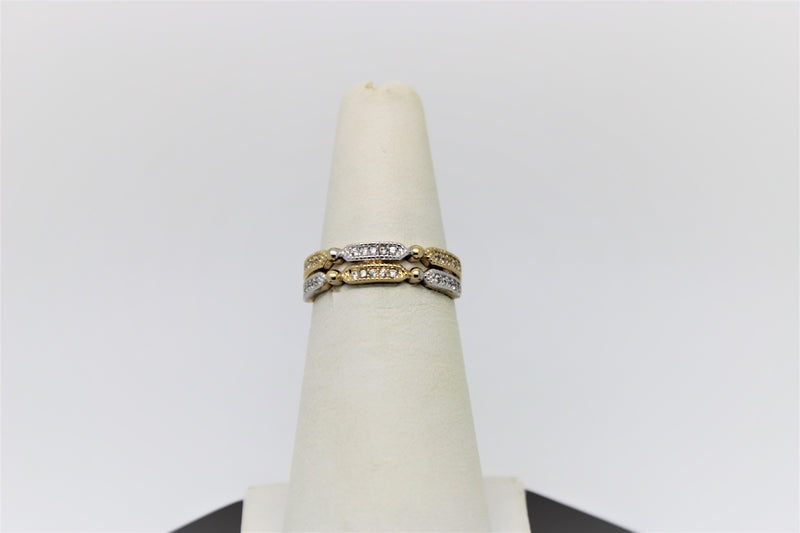 Gold ring with stones