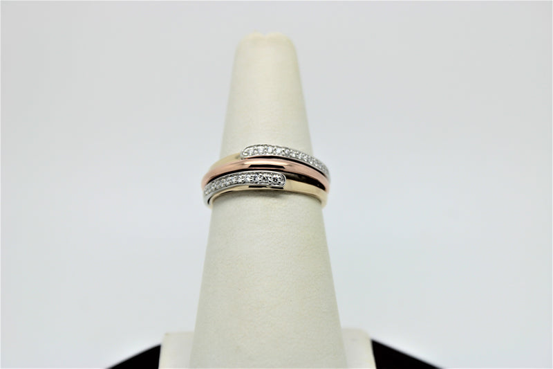 3 Tone Diamond Ring