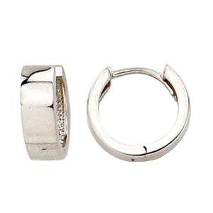 Boucles d'oreilles Huggies simple en argent