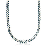 STAINLESS STEEL IP BLUE AND GUNMETAL CHAIN