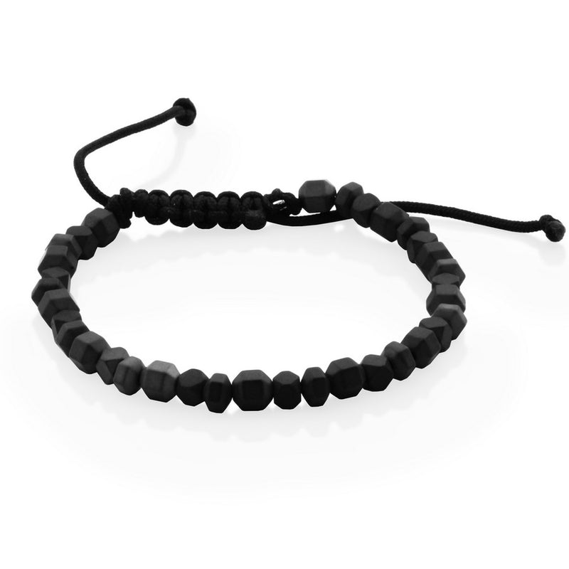STEELX 1.5MM GENUINE HEMATITE BRACELET (MATTE BLACK)