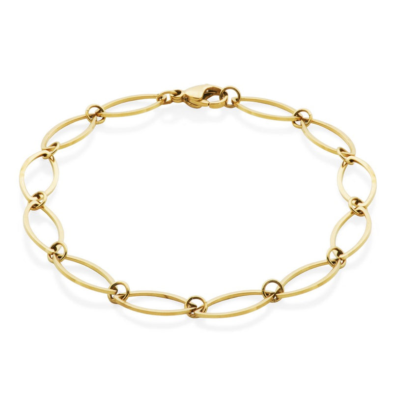 STEELX POINTED OVAL LINK CHAIN BRACELET