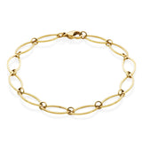 STEELX POINTED OVAL LINK CHAIN BRACELET