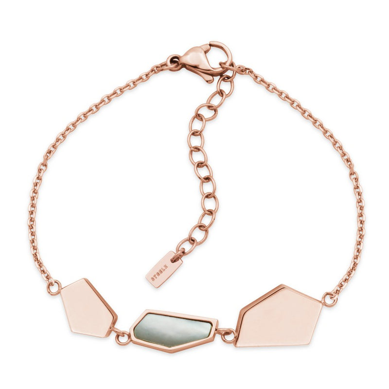 STEELX MOTHER OF PEARL GEOMETRIC BRACELET