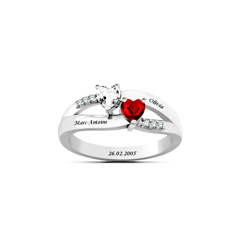 Intertwined Heart Love Ring