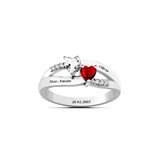 Intertwined Heart Love Ring