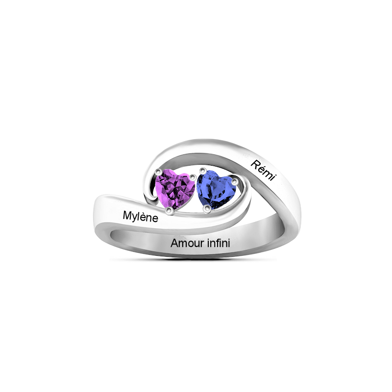 Stylish heart love ring