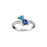 Heart couple ring