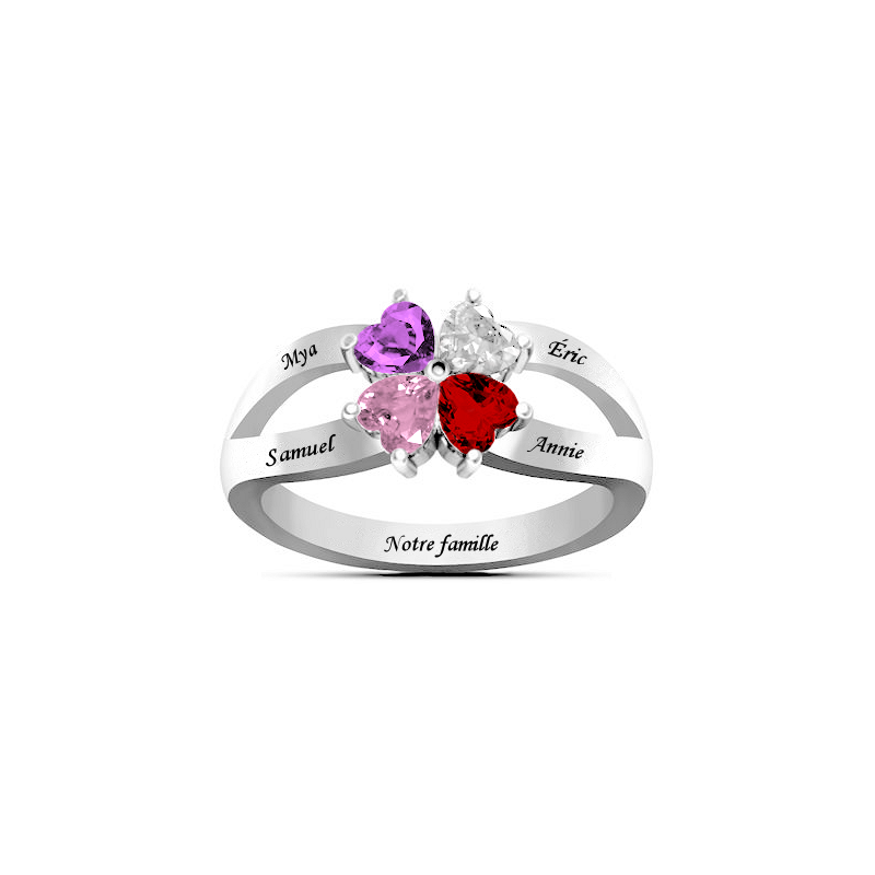 Interlaced hearts ring