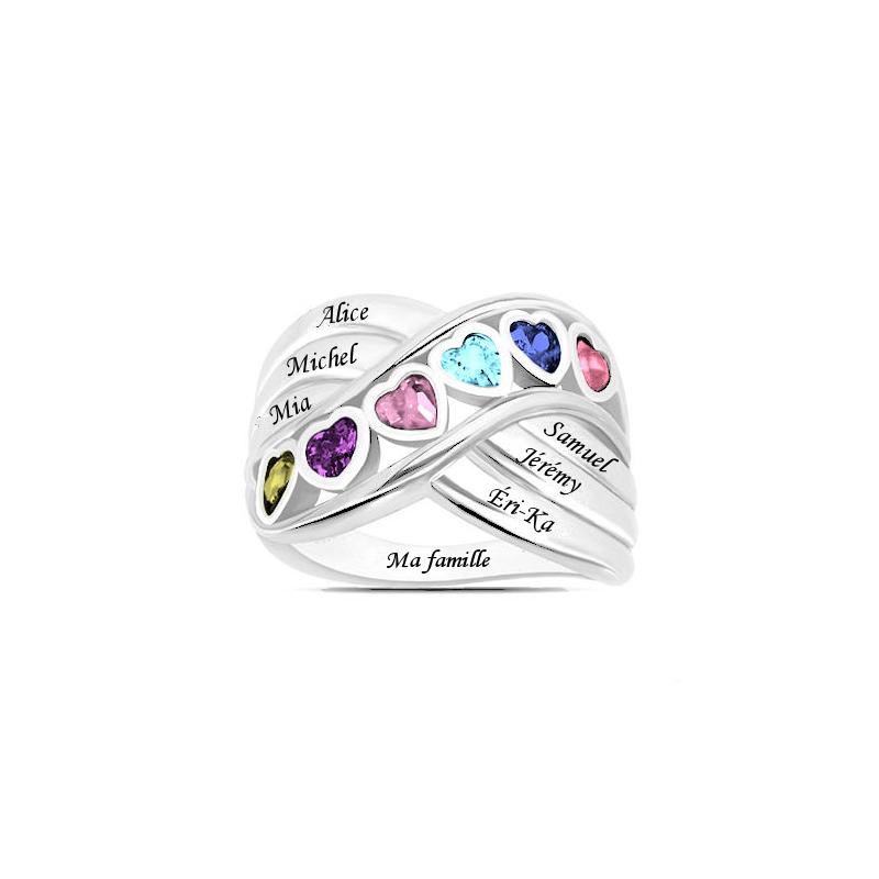 Hearts family ring