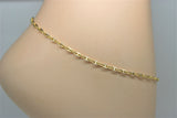 2 tone gold gucci ankle chain