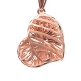 Pink silver heart pendant